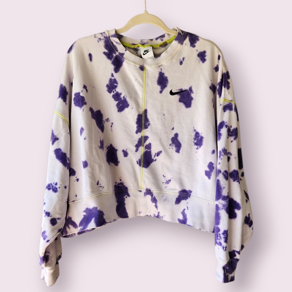 Nike Women's Purple Tie-Dye Sweatshirt - Picture 2 of 7